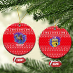 Tunisia Christmas Ceramic Ornament Desert Camel Crescent Snowflake Pattern - African Pride