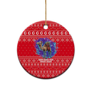 Tunisia Christmas Ceramic Ornament Desert Camel Crescent Snowflake Pattern - African Pride