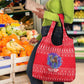 Tunisia Christmas Grocery Bag Desert Camel Crescent Snowflake Pattern - African Pride