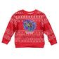 Tunisia Christmas Kid Ugly Christmas Sweater Desert Camel Crescent Snowflake Pattern - African Pride