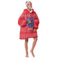 Tunisia Christmas Kid Wearable Blanket Hoodie Desert Camel Crescent Snowflake Pattern - African Pride