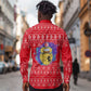 Tunisia Christmas Long Sleeve Button Shirt Desert Camel Crescent Snowflake Pattern - African Pride