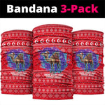Tunisia Christmas Neck Gaiter Desert Camel Crescent Snowflake Pattern - African Pride