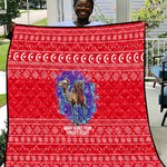 Tunisia Christmas Quilt Desert Camel Crescent Snowflake Pattern - African Pride