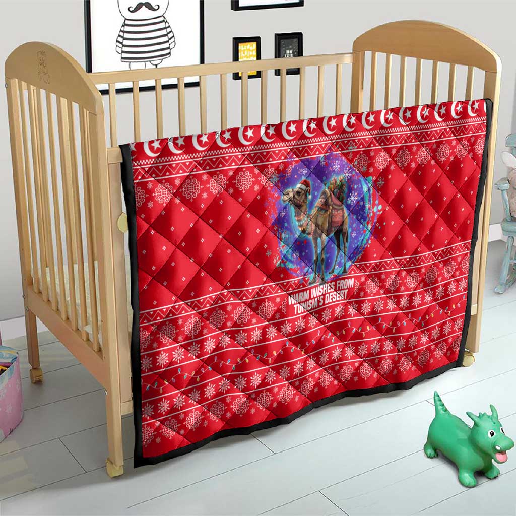 Tunisia Christmas Quilt Desert Camel Crescent Snowflake Pattern - African Pride