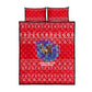 Tunisia Christmas Quilt Bed Set Desert Camel Crescent Snowflake Pattern - African Pride