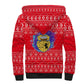 Tunisia Christmas Sherpa Hoodie Desert Camel Crescent Snowflake Pattern - African Pride