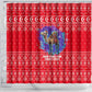 Tunisia Christmas Shower Curtain Desert Camel Crescent Snowflake Pattern - African Pride