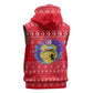 Tunisia Christmas Sleeveless Hoodie Desert Camel Crescent Snowflake Pattern - African Pride