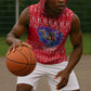Tunisia Christmas Sleeveless Hoodie Desert Camel Crescent Snowflake Pattern - African Pride