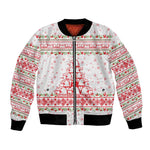 Tunisia Christmas Bomber Jacket Falcon Tree Snowflake and Festive Borders - African Pride