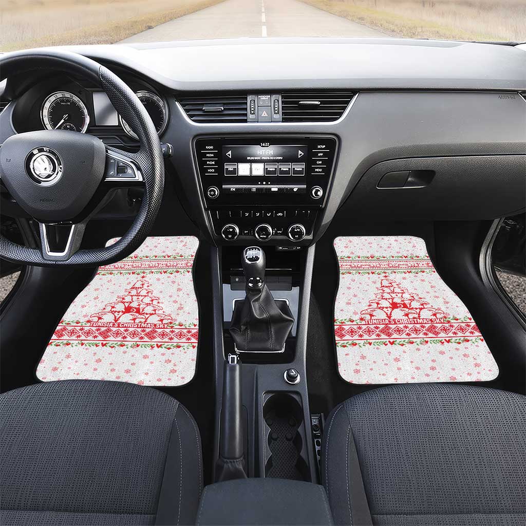 Tunisia Christmas Car Mats Falcon Tree Snowflake and Festive Borders - African Pride