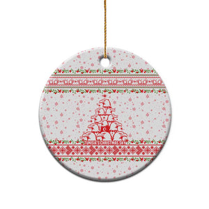 Tunisia Christmas Ceramic Ornament Falcon Tree Snowflake and Festive Borders - African Pride