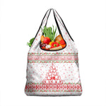 Tunisia Christmas Grocery Bag Falcon Tree Snowflake and Festive Borders - African Pride