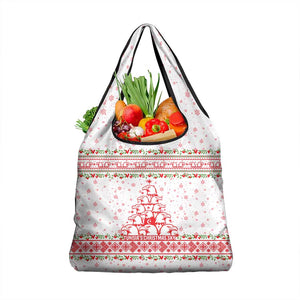 Tunisia Christmas Grocery Bag Falcon Tree Snowflake and Festive Borders - African Pride