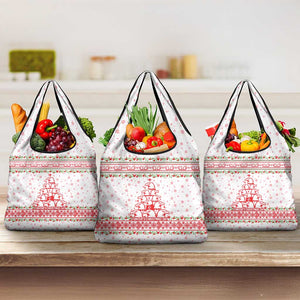 Tunisia Christmas Grocery Bag Falcon Tree Snowflake and Festive Borders - African Pride
