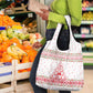 Tunisia Christmas Grocery Bag Falcon Tree Snowflake and Festive Borders - African Pride