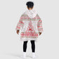 Tunisia Christmas Kid Wearable Blanket Hoodie Falcon Tree Snowflake and Festive Borders - African Pride