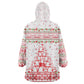 Tunisia Christmas Kid Wearable Blanket Hoodie Falcon Tree Snowflake and Festive Borders - African Pride