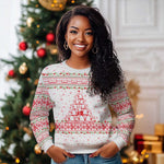 Tunisia Christmas Ugly Christmas Sweater Falcon Tree Snowflake and Festive Borders - African Pride