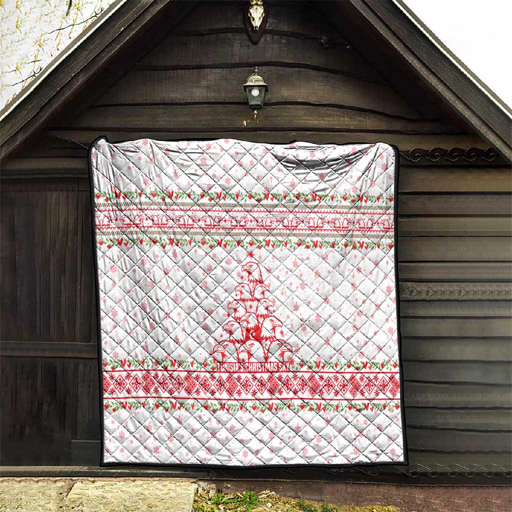 Tunisia Christmas Quilt Falcon Tree Snowflake and Festive Borders - African Pride