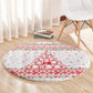 Tunisia Christmas Round Carpet Falcon Tree Snowflake and Festive Borders - African Pride