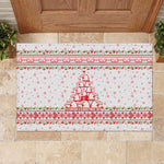 Tunisia Christmas Rubber Doormat Falcon Tree Snowflake and Festive Borders - African Pride