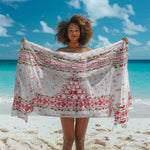 Tunisia Christmas Sarong Falcon Tree Snowflake and Festive Borders - African Pride