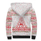 Tunisia Christmas Sherpa Hoodie Falcon Tree Snowflake and Festive Borders - African Pride