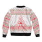Tunisia Christmas Sleeve Zip Bomber Jacket Falcon Tree Snowflake and Festive Borders - African Pride
