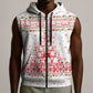 Tunisia Christmas Sleeveless Zip Hoodie Falcon Tree Snowflake and Festive Borders - African Pride