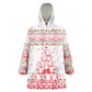 Tunisia Christmas Wearable Blanket Hoodie Falcon Tree Snowflake and Festive Borders - African Pride
