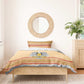South Sudan Christmas Bedding Set Beige Tribal Pattern, National Emblem, and Green Star Motif - African Pride