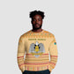 South Sudan Christmas Ugly Christmas Sweater Beige Tribal Pattern, National Emblem, and Green Star Motif - African Pride