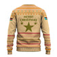 South Sudan Christmas Ugly Christmas Sweater Beige Tribal Pattern, National Emblem, and Green Star Motif - African Pride
