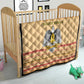 South Sudan Christmas Quilt Beige Tribal Pattern, National Emblem, and Green Star Motif - African Pride