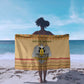 South Sudan Christmas Sarong Beige Tribal Pattern, National Emblem, and Green Star Motif - African Pride
