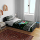 South Sudan Christmas Bedding Set National Map Flag Colors and Sleeping Rhino Motif - African Pride