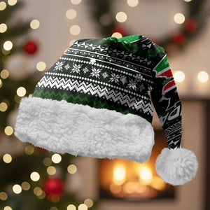 South Sudan Christmas Santa Hat National Map Flag Colors and Sleeping Rhino Motif - African Pride