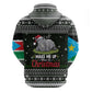 South Sudan Christmas Hoodie National Map Flag Colors and Sleeping Rhino Motif - African Pride