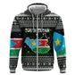 South Sudan Christmas Hoodie National Map Flag Colors and Sleeping Rhino Motif - African Pride