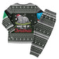 South Sudan Christmas Pajama Set National Map Flag Colors and Sleeping Rhino Motif - African Pride