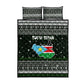 South Sudan Christmas Quilt Bed Set National Map Flag Colors and Sleeping Rhino Motif - African Pride