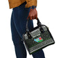 South Sudan Christmas Shoulder Handbag National Map Flag Colors and Sleeping Rhino Motif - African Pride