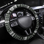South Sudan Christmas Steering Wheel Cover National Map Flag Colors and Sleeping Rhino Motif - African Pride