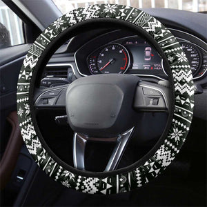 South Sudan Christmas Steering Wheel Cover National Map Flag Colors and Sleeping Rhino Motif - African Pride