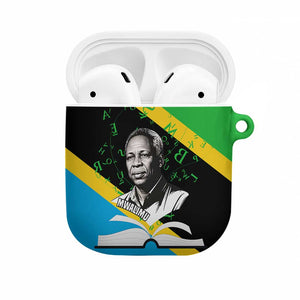Julius Nyerere AirPods Case Education is a Way of Fighting Poverty Quote and Tanzanian Flag Alphabet - African Pride