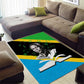 Julius Nyerere Area Rug Education is a Way of Fighting Poverty Quote and Tanzanian Flag Alphabet - African Pride