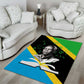 Julius Nyerere Area Rug Education is a Way of Fighting Poverty Quote and Tanzanian Flag Alphabet - African Pride