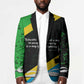 Julius Nyerere Blazer Education is a Way of Fighting Poverty Quote and Tanzanian Flag Alphabet - African Pride
